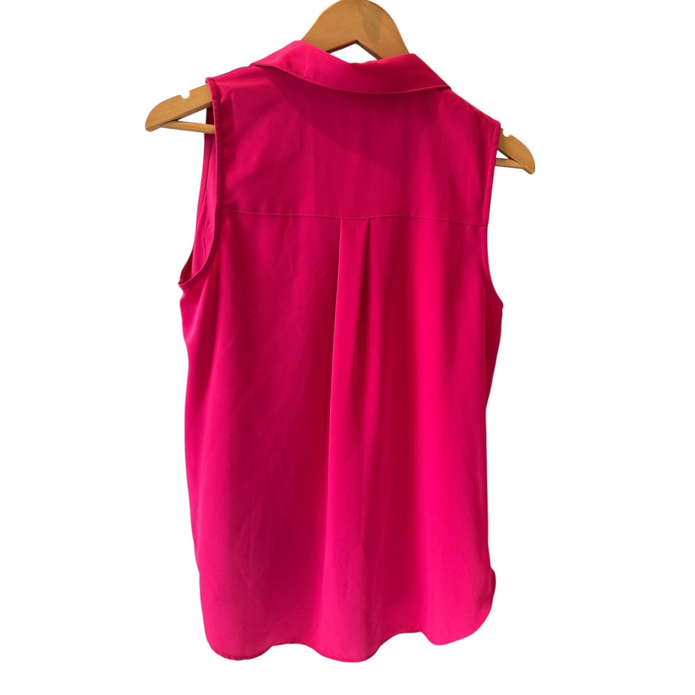 Haute Hippie Sleeveless Pink Blouse Asymmetrical Color Block XS Tank Top Office - Picture 2 of 5